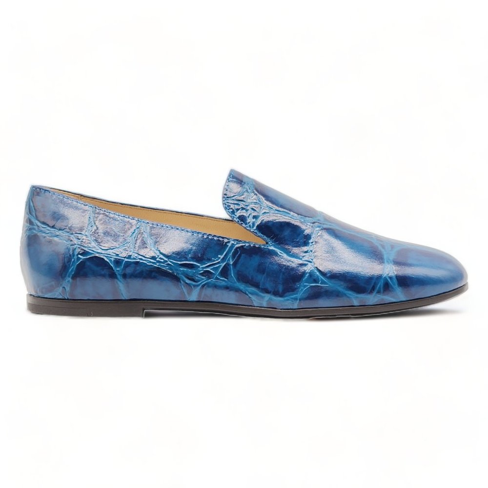 Tod's Women Mocassino Gomma Slip On Shoes Blue - Picture 2 of 7